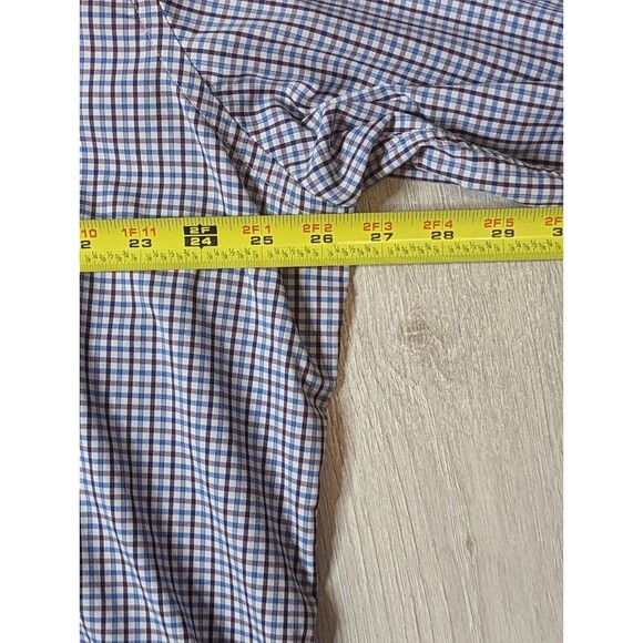 UNTUCKIT Mens Sz 3XL XXXL Blue  Purple White Gingham Check Long-Sleeve Button-Up - Picture 10 of 12